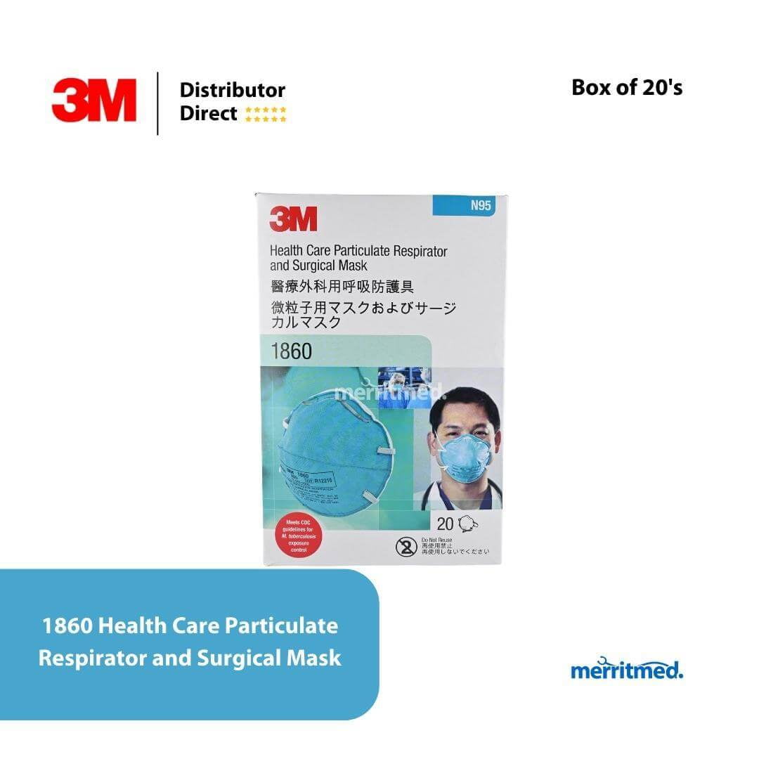3M 1860 N95 Respirator and Surgical Mask- Box of 20